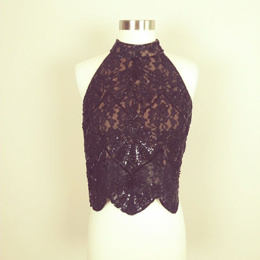 Cache jeweled halter top